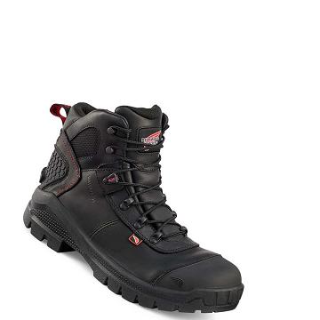 Red Wing Crv™ 6-inch Safety Toe Men's Waterproof Boots Black | ZA 48JPQ